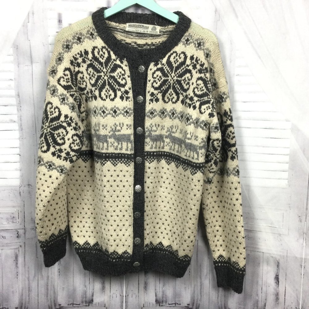 HUSFLIDEN Oslo Hand Knitted Nordic Wool Sweater